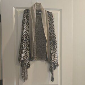 Daytrip Animal Print Open Front Poncho
